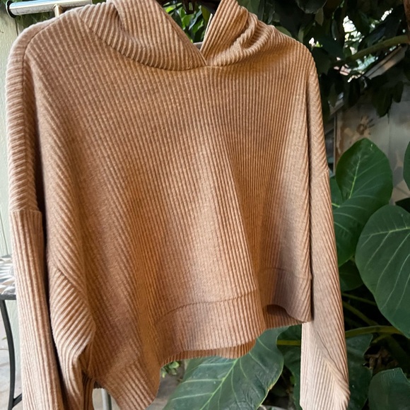 Alo muse hoodie ribbed knit waffle camel,All Products : American Fashion Style Bags On Sale